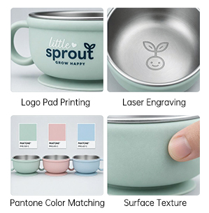 Surface personalization for silicone baby feeding products